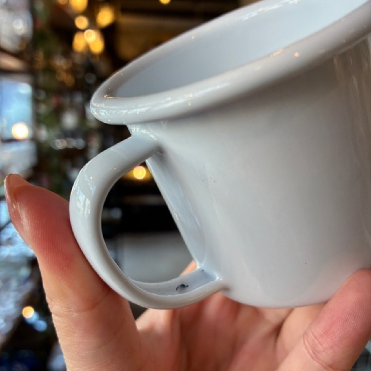 POMEL White mug S / ホーロー マグカップ S ホワイト 白 シンプル ミニサイズ コンパクト コップ 歯磨きコップ 洗面 キッチン雑貨 コーヒー 牛乳 紅茶 小さめ ギフト プレゼント