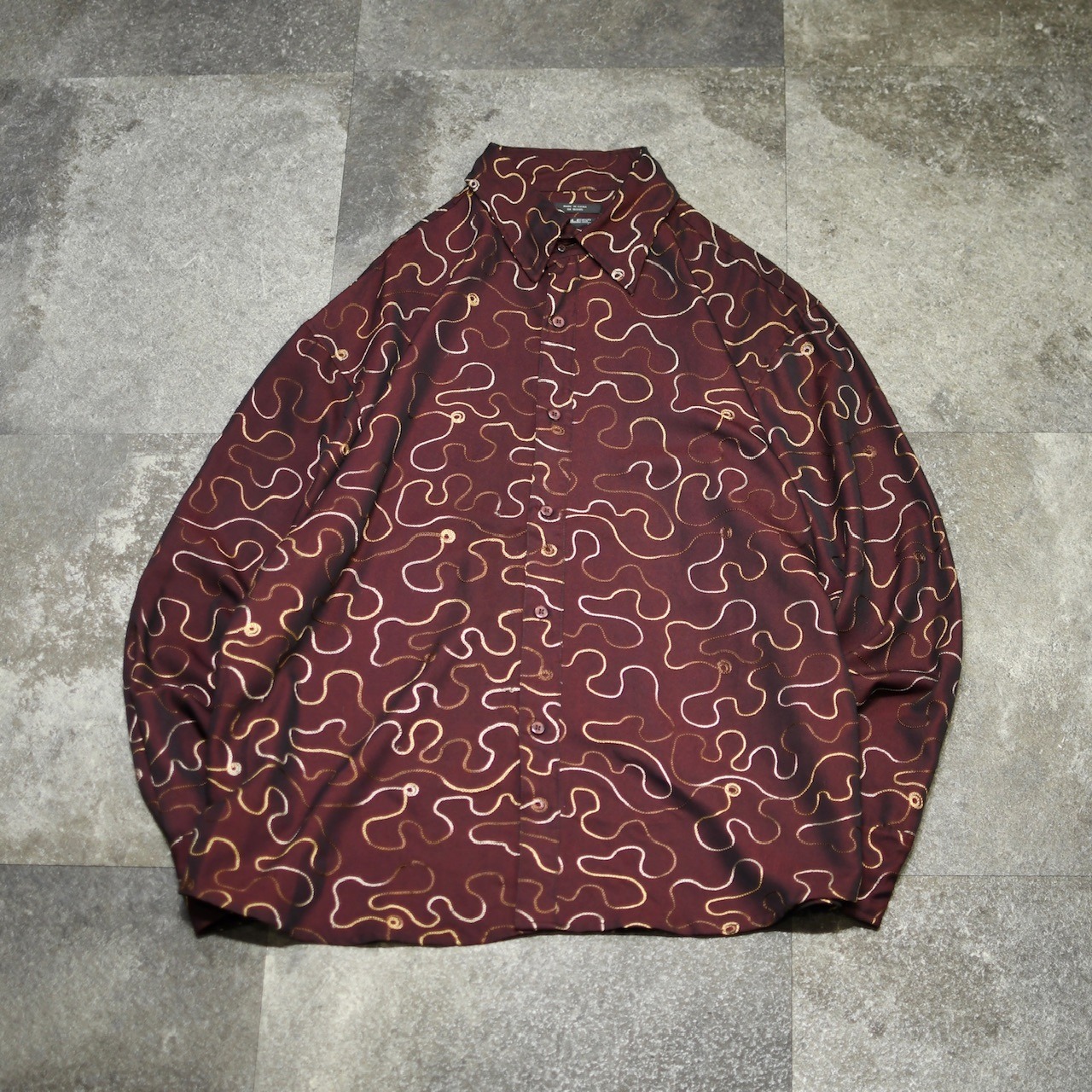 wave chain stitch design shirt