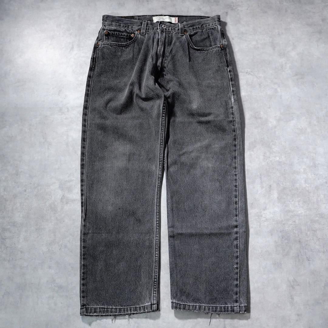 リーバイス505 W34 ブラックデニム ボトム 古着 黒 00s 16948