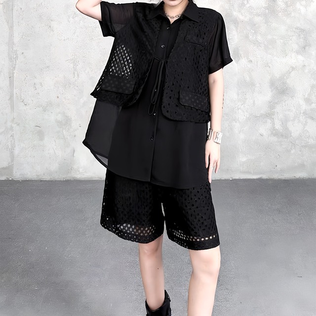 シアーレイヤードセットアップ　R0746