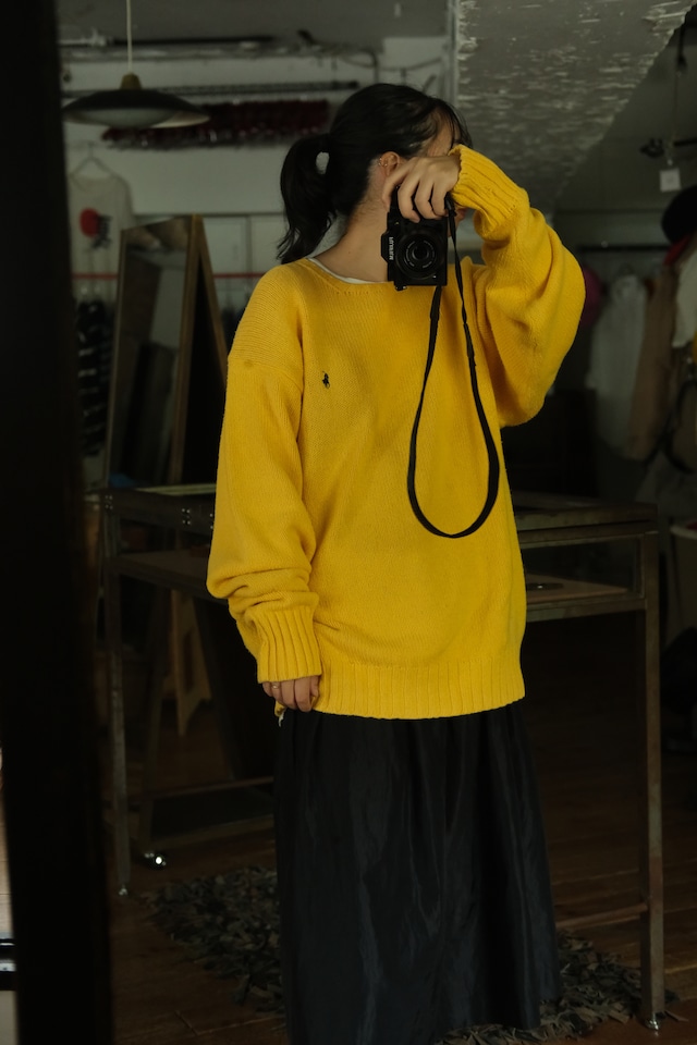 90's "Polo by Ralph Lauren" cotton knit/yellow