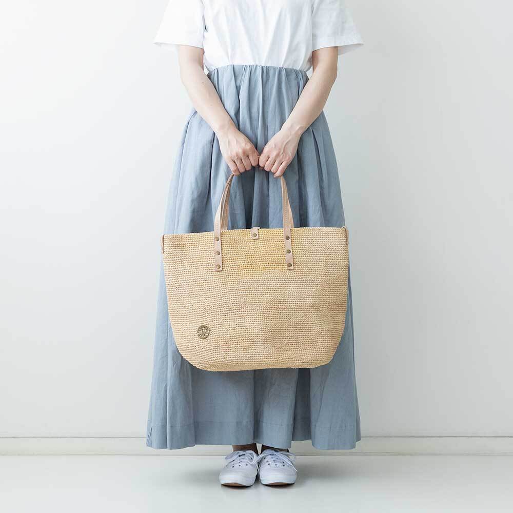 IVAHONA ラフィア かごバッグ トートバッグ IVAHONA｜ラフィア トートバッグ カゴバッグ eco-a-mot-tr - Piu