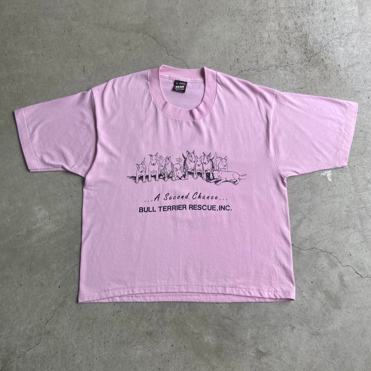 90年代 USA製 BULL TERRIER RESCUE,INC. ブルテリア アニマル アート 