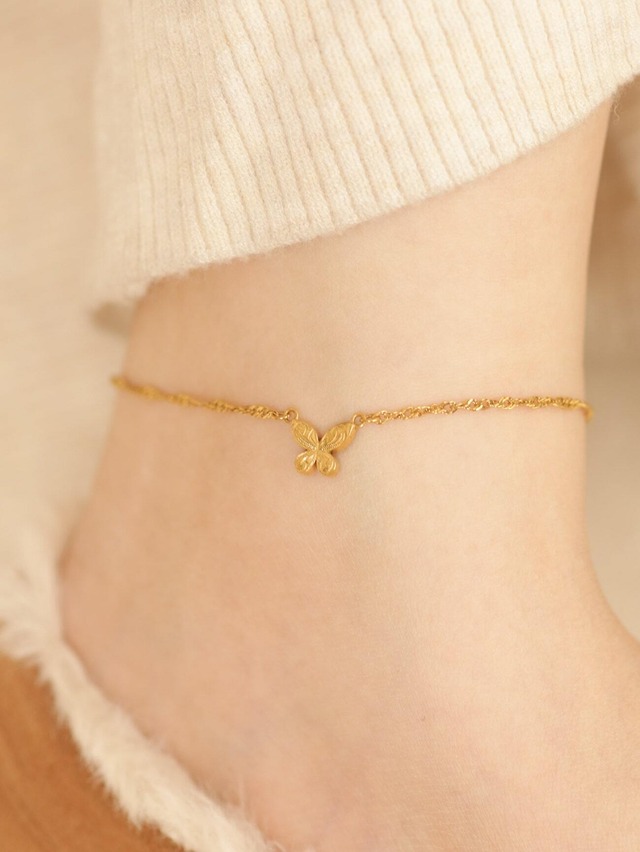 【 screw 】 316L pulelehua anklet  #a22