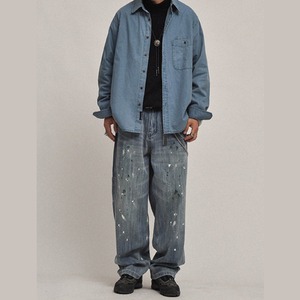 ペイントスプラッシュ・ワイドデニム N3604