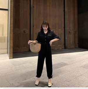 5部袖 オールインワン　AJ33167-3121