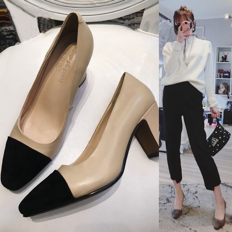 ◇ パンプスチャンキーヒール 靴 シューズ レトロ ハイヒール ◇ パンプスチャンキーヒール 靴 シューズ レトロ ハイヒール