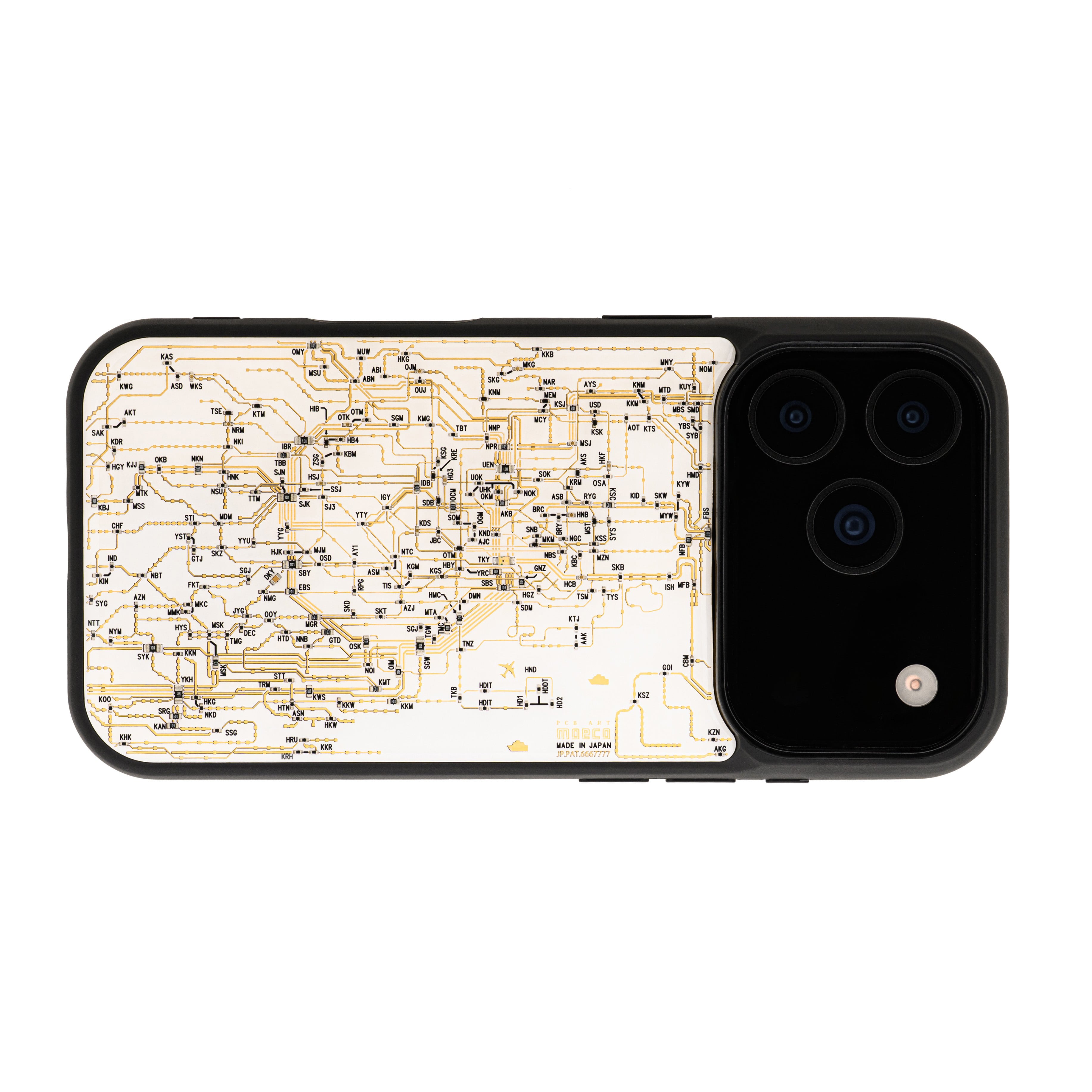 moeco FLASH 東京回路線図 iPhone 16 Pro Max ケース FLASH 京都回路地図 iPhone 14 Pro ケース | PCB ART moeco