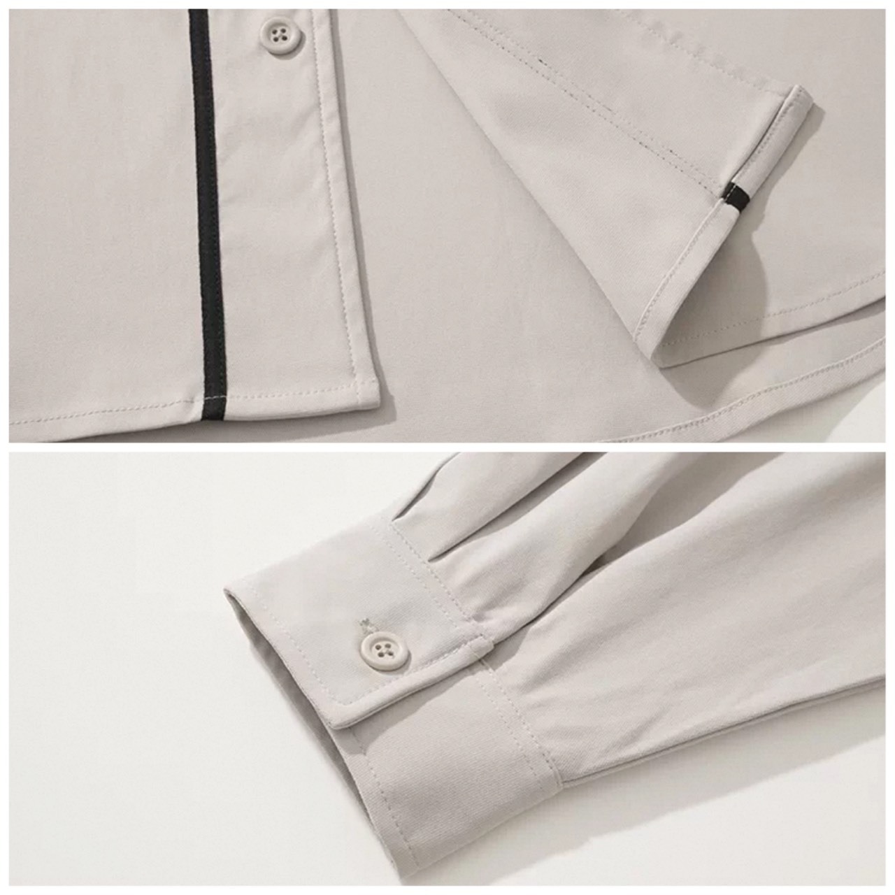 Piped baseball button shirt 1522 - 16