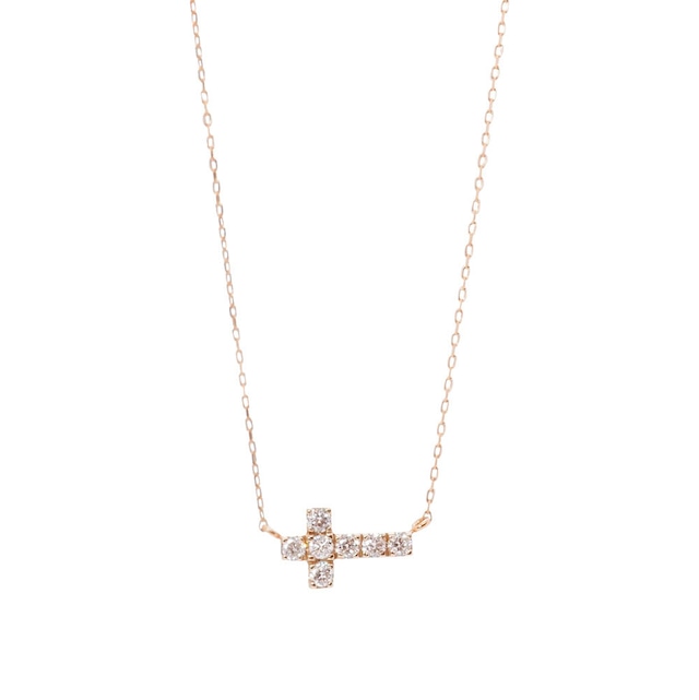 【select jewelry】K18PG diamond necklace