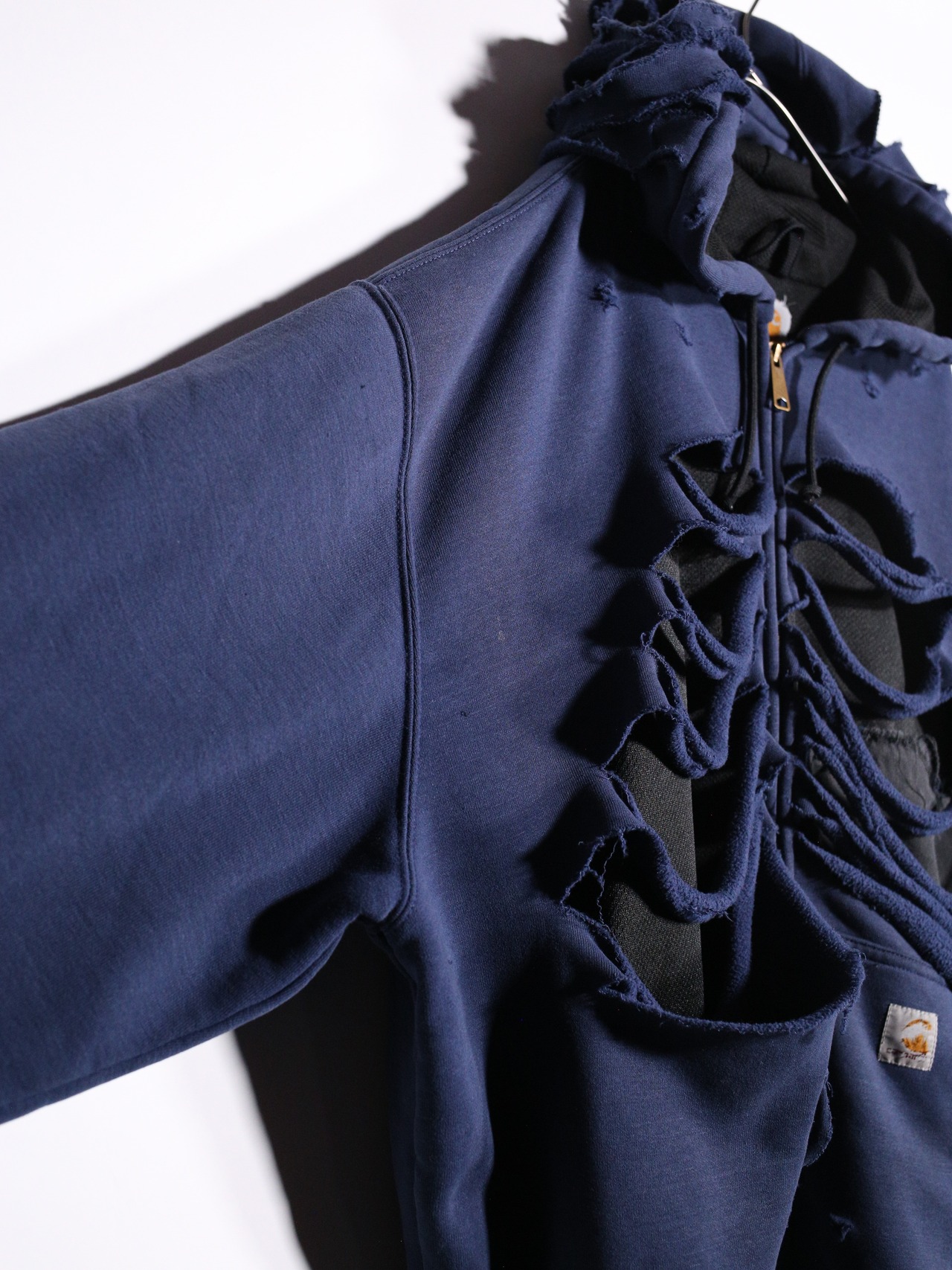 REMAKE / "carhartt" 肋骨 skull motif punk design zip-up foodie - 14