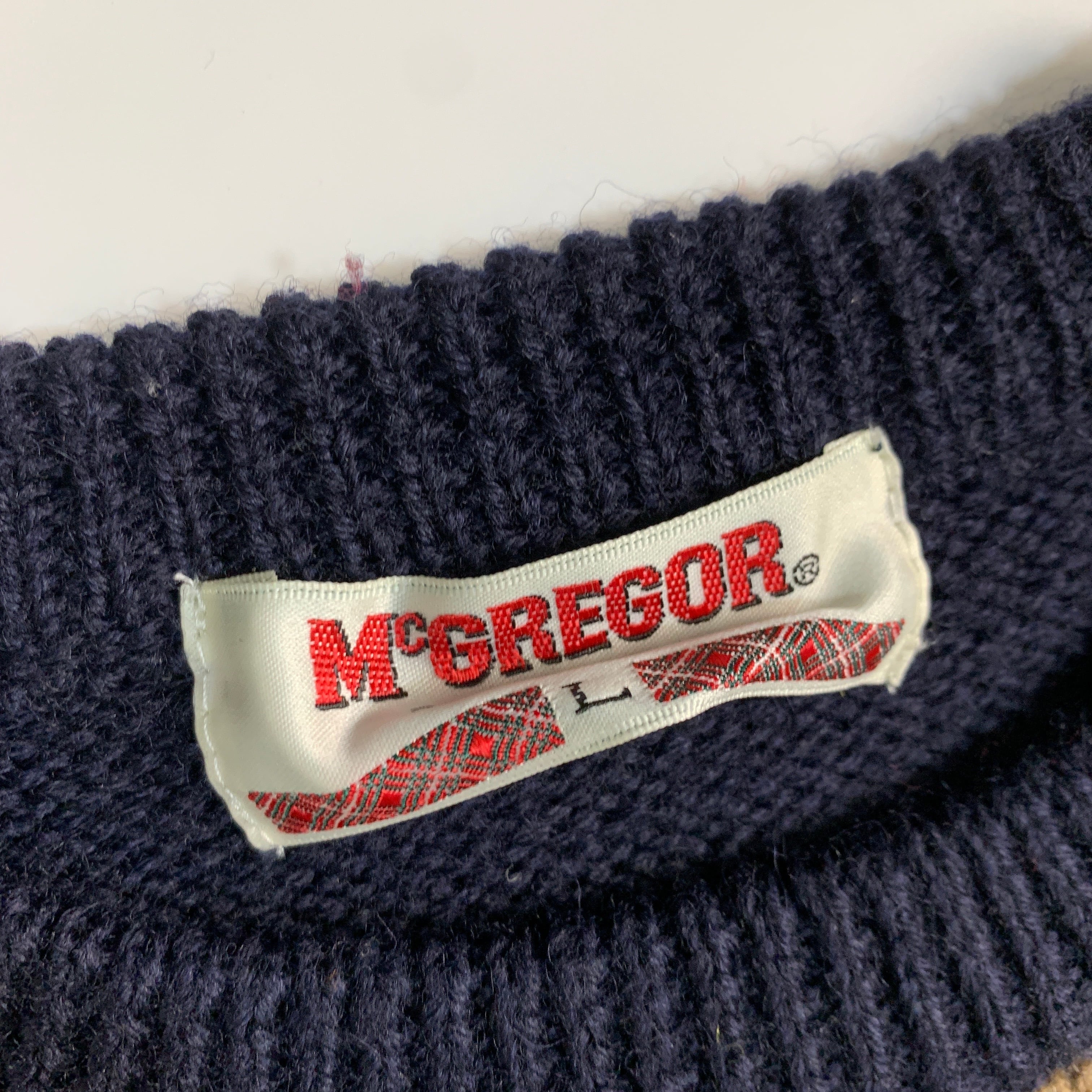 OLD McGREGOR 90s マックレガー 日本製 ニット ベスト L