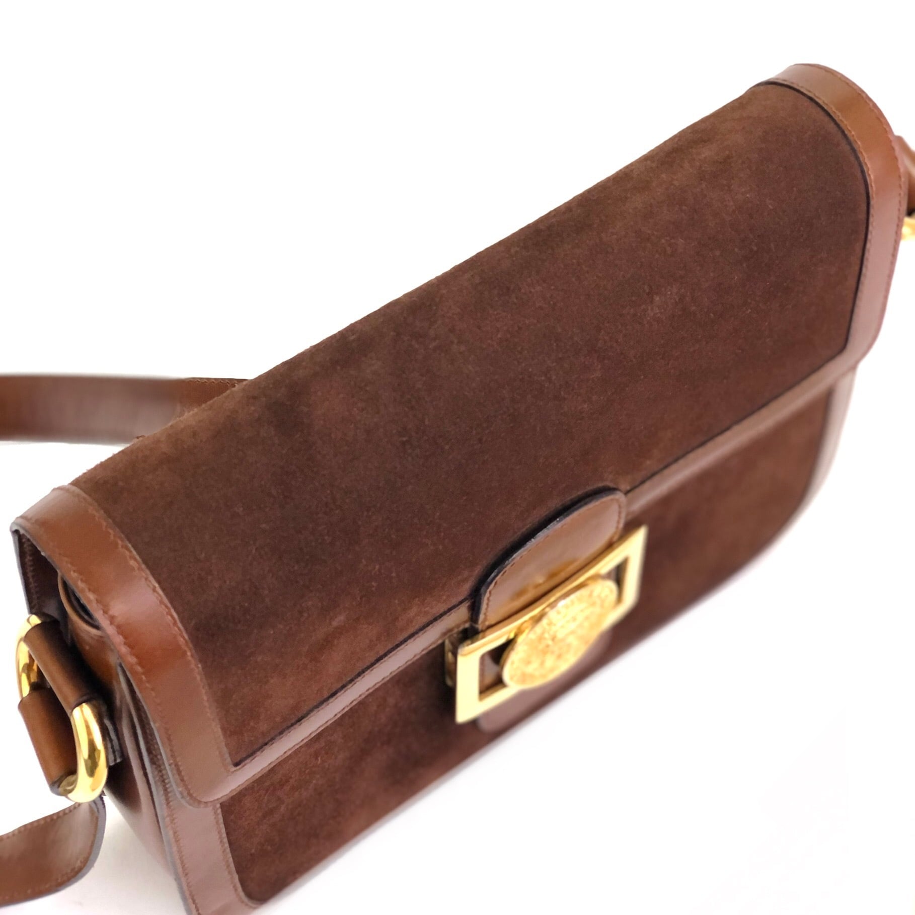 CELINE セリーヌ メダルモチーフ スエード×レザー ショルダー CELINE セリーヌ メダルモチーフ スエード×レザー ショルダー