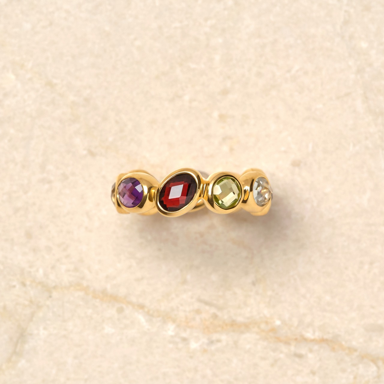 S925 MULTI STONE ETERNITY RING