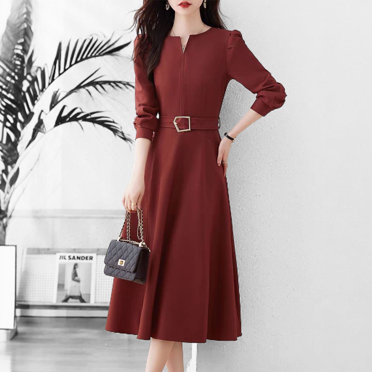 V Neck Dress 3Colors 00112