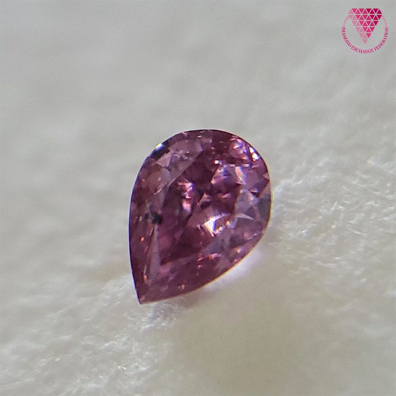 0.032 ct Fancy Vivid Purplish Pink SI1 天然 ピンク ダイヤモンド