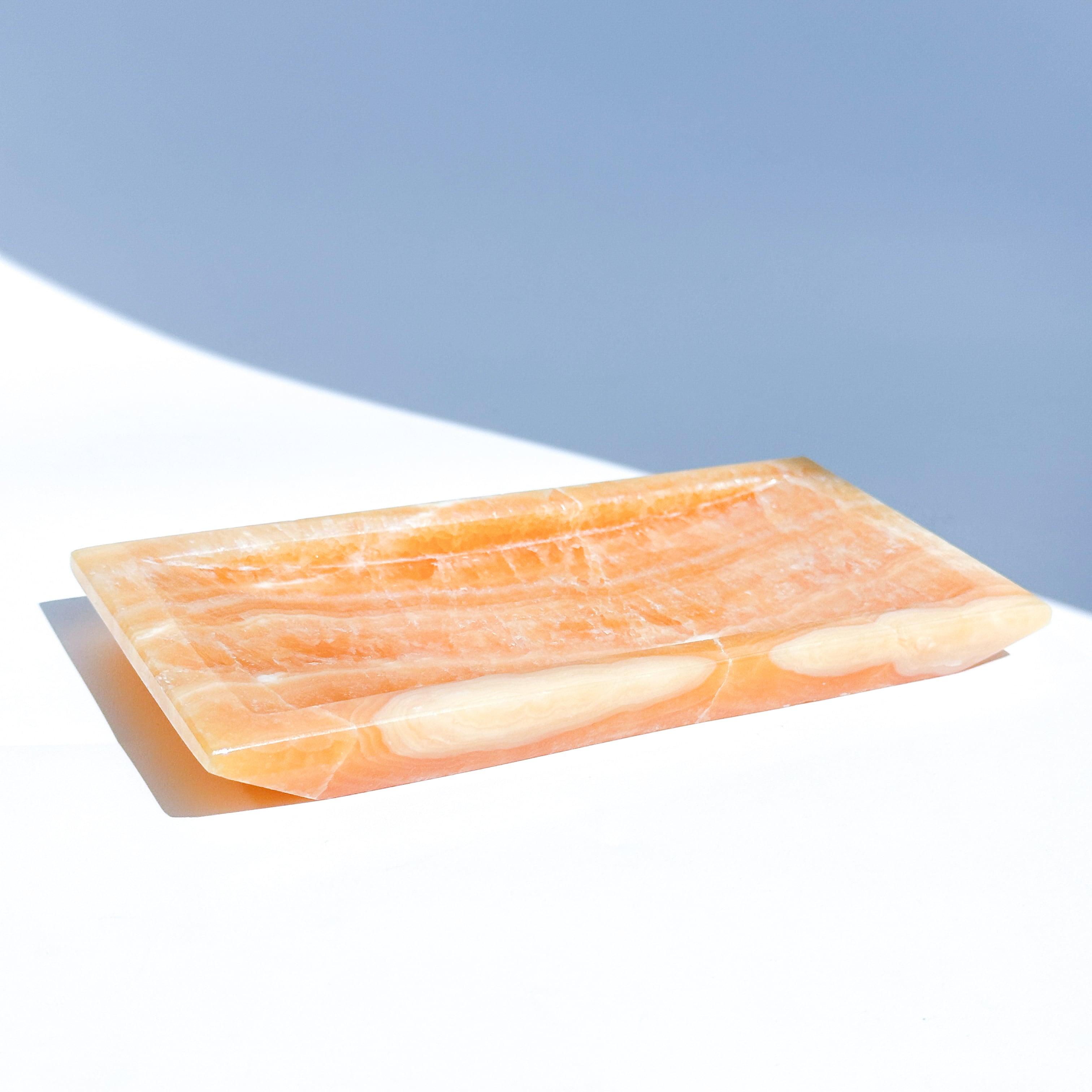 オレンジカルサイトのトレー 01◇ Orange Calcite ◇ 天然石・鉱物