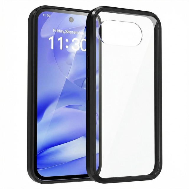 対応 Google Pixel 10a ケース 透明 耐衝撃 米軍MIL規格 背面PC+TPUフレーム カメラバー保護 黄変防止 指紋防止 防滑 高透過 エアクッション四隅 ブラック枠