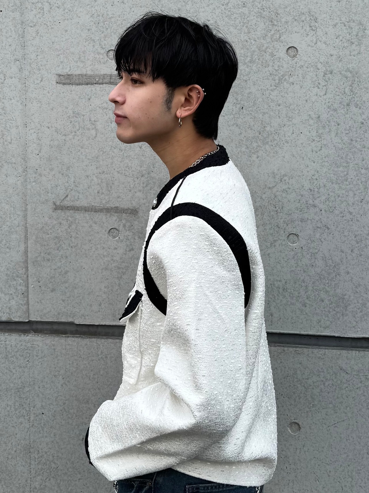 【ALUDE SELECT】simple monotone tweed(2color)