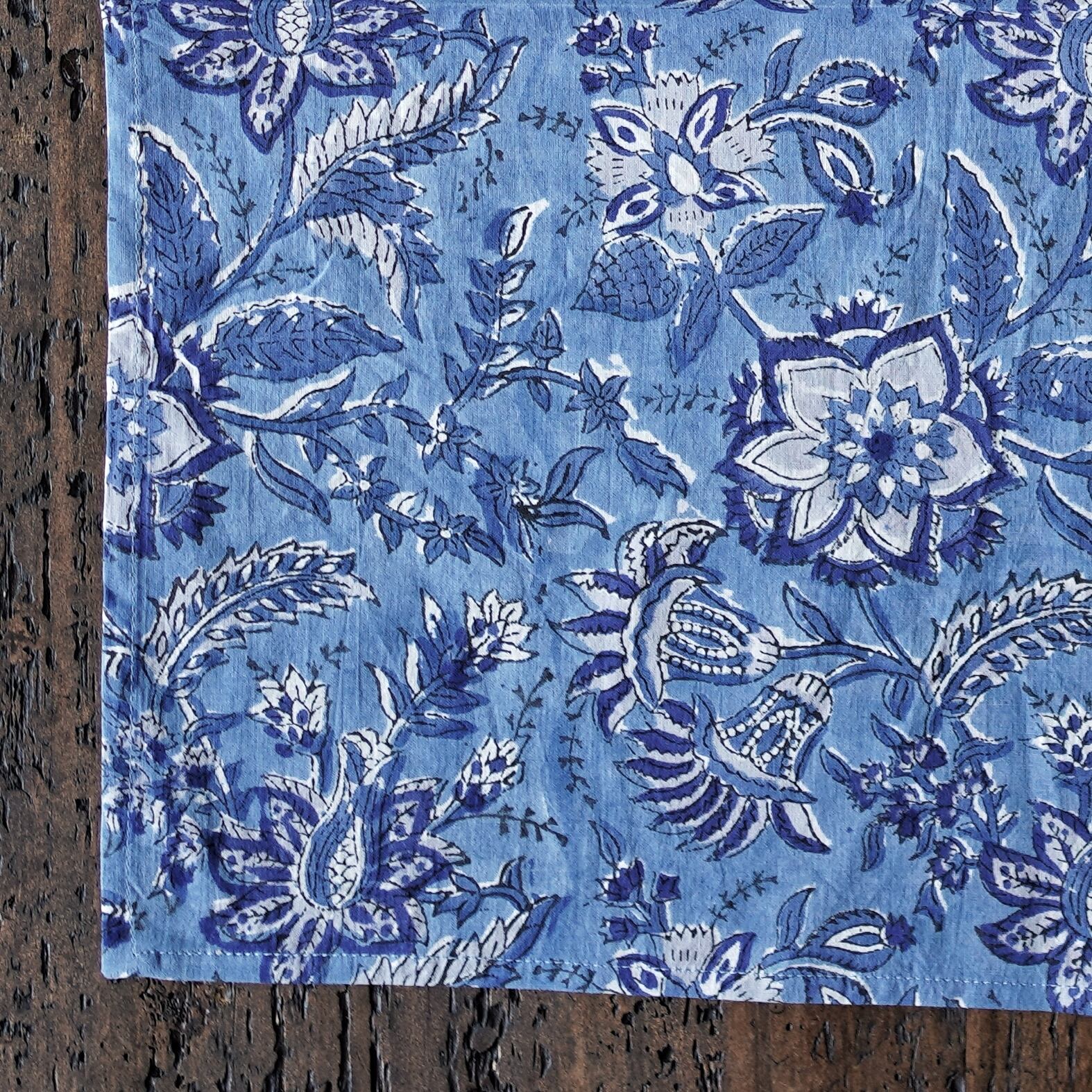 インド綿100% ブロックプリントバンダナ