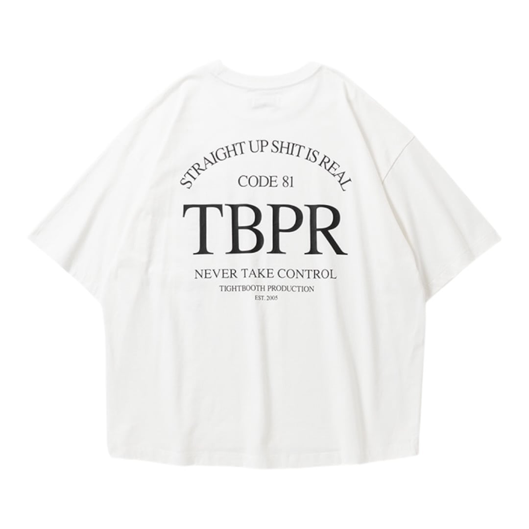 【TIGHTBOOTH】STRAIGHT UP S/S T-SHIRT (White)〈国内送料無料〉