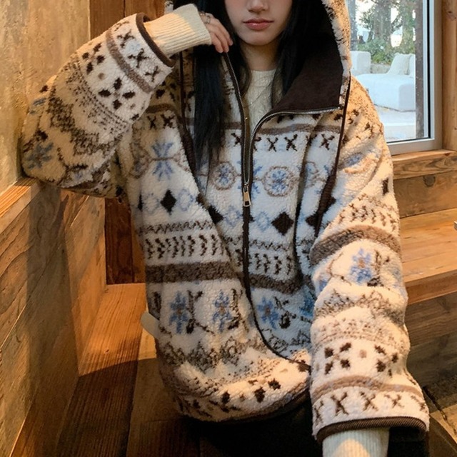 フェアアイルジップボアブルゾン [am03616]