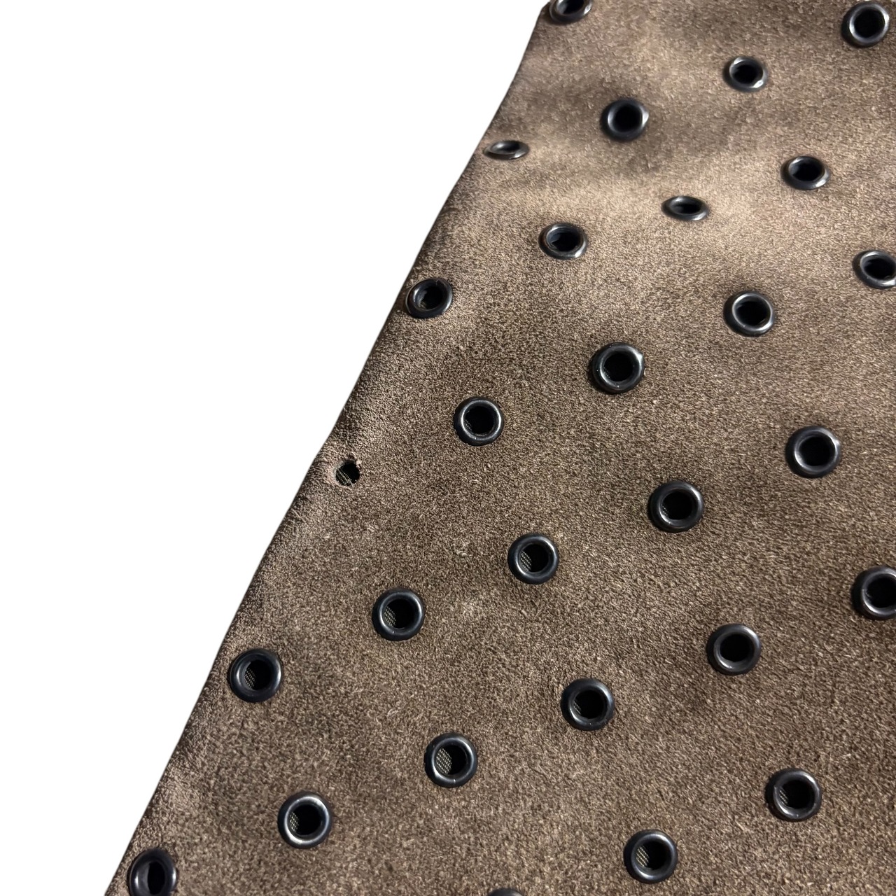 PRADA eyelet suede shoulder bag