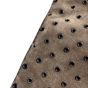 PRADA eyelet suede shoulder bag