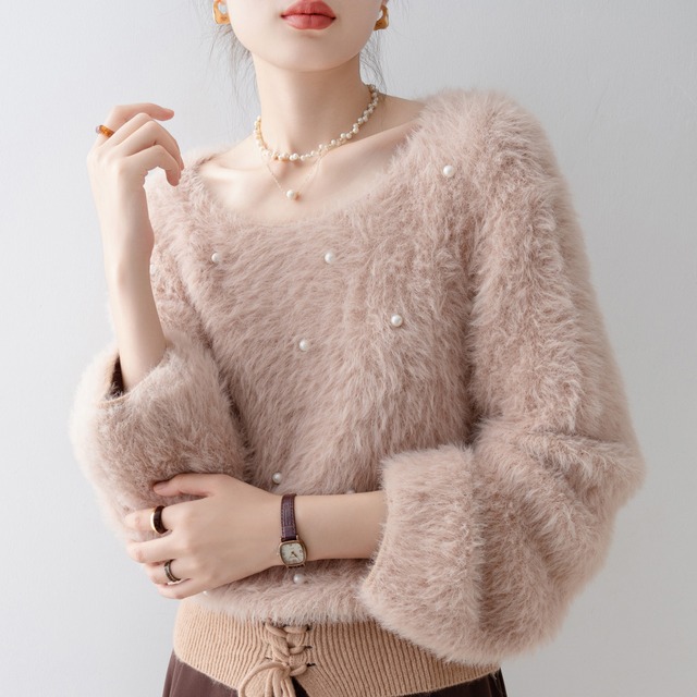 シャギー ニット トップス