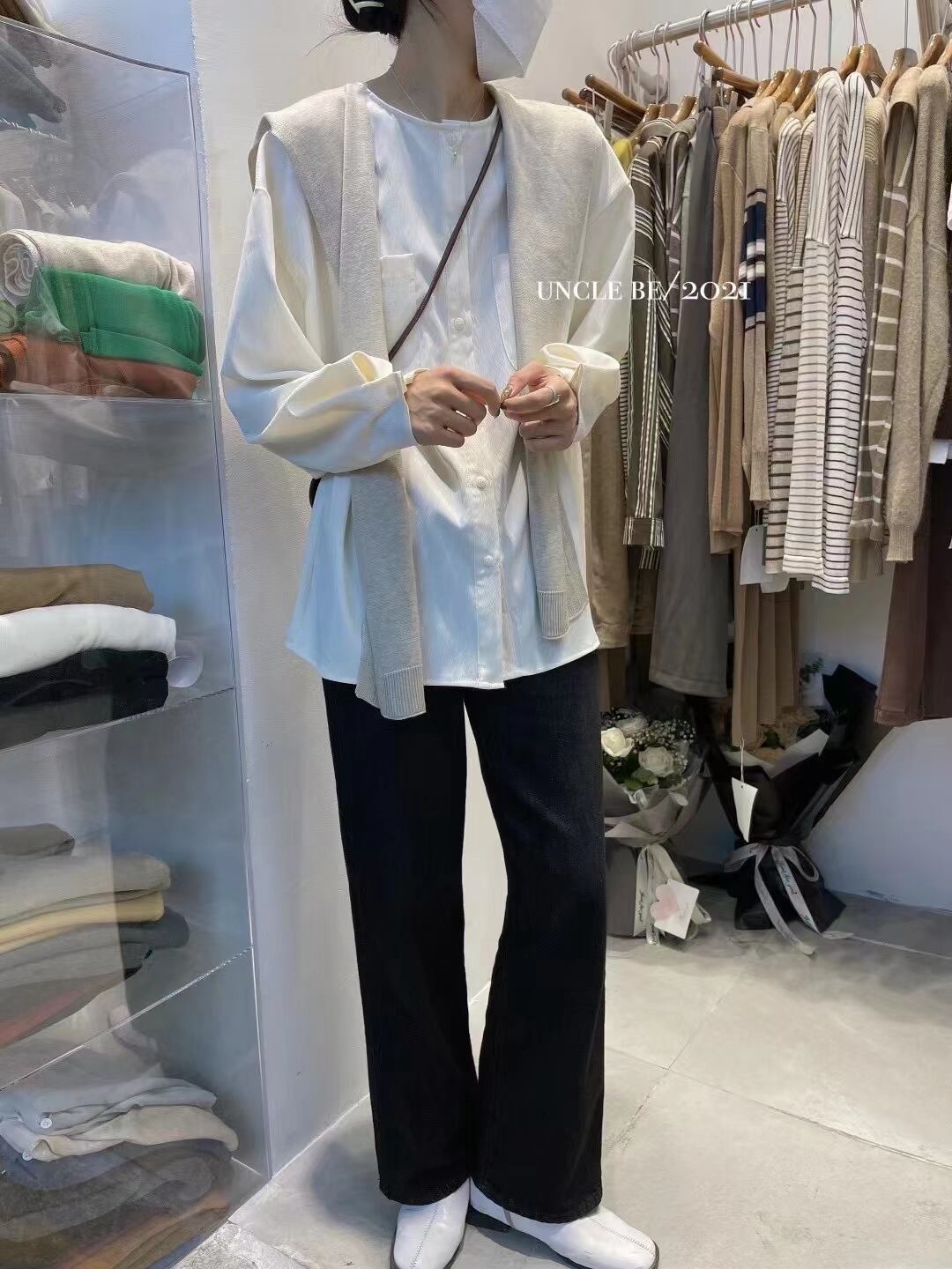 ノーカラーブラウス　AJ2205-756