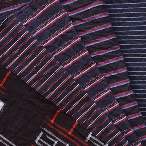 Japanese Fabric Scraps Set Cotton Stripe Kasuri Pattern Vintage B6 | 古布 端切れ 木綿 セット 縞模様 絣 リメイク素材 ジャパンヴィンテージ ファブリック テキスタイル ハンドメイド 生地 B6