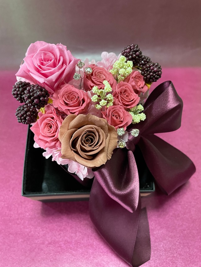 リボンROSE BOX                                                       H15cm   W13cm