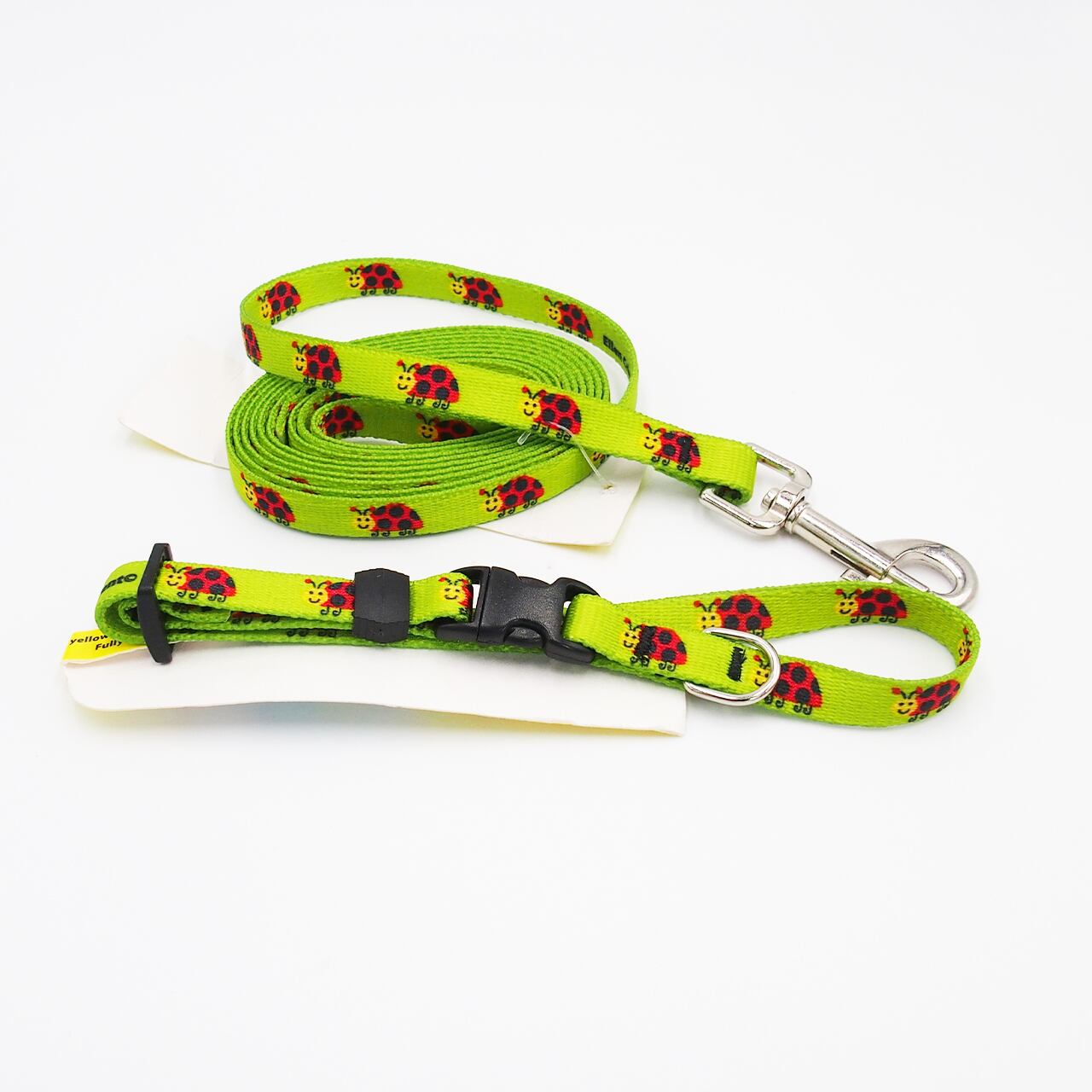 Lovely Ladybugs　首輪＋リードセット　XS サイズ - Yellow Dog Design
