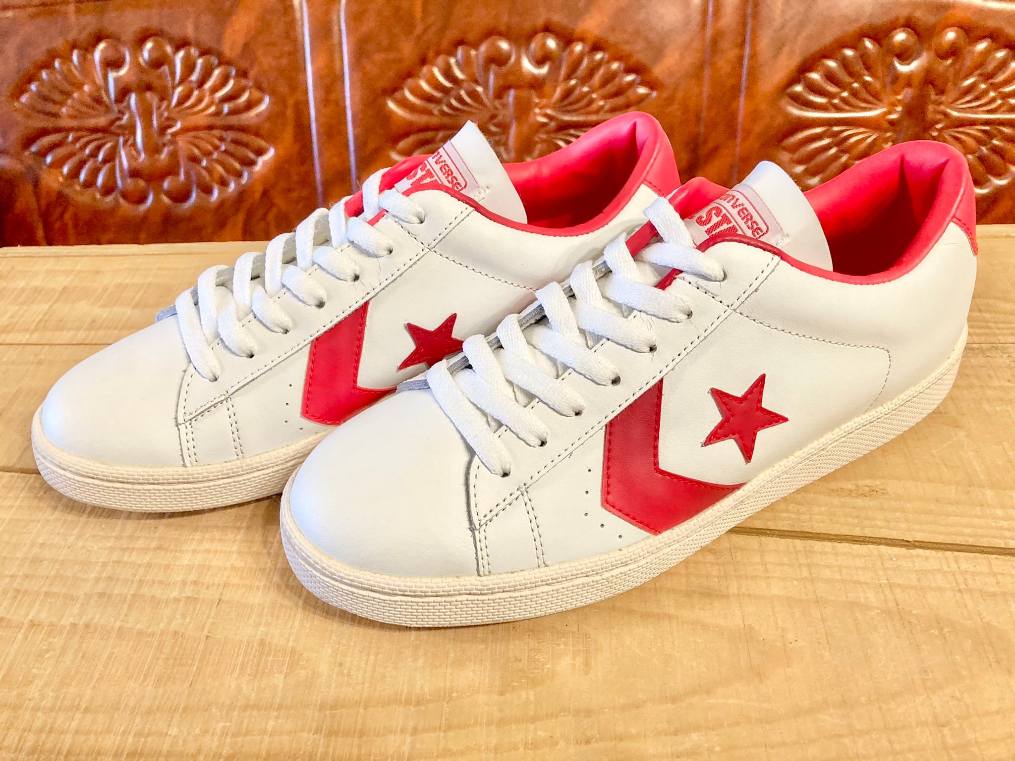 CONVERSE（コンバース） PRO LEATHER（プロレザー） OX 9 27cm 白/赤