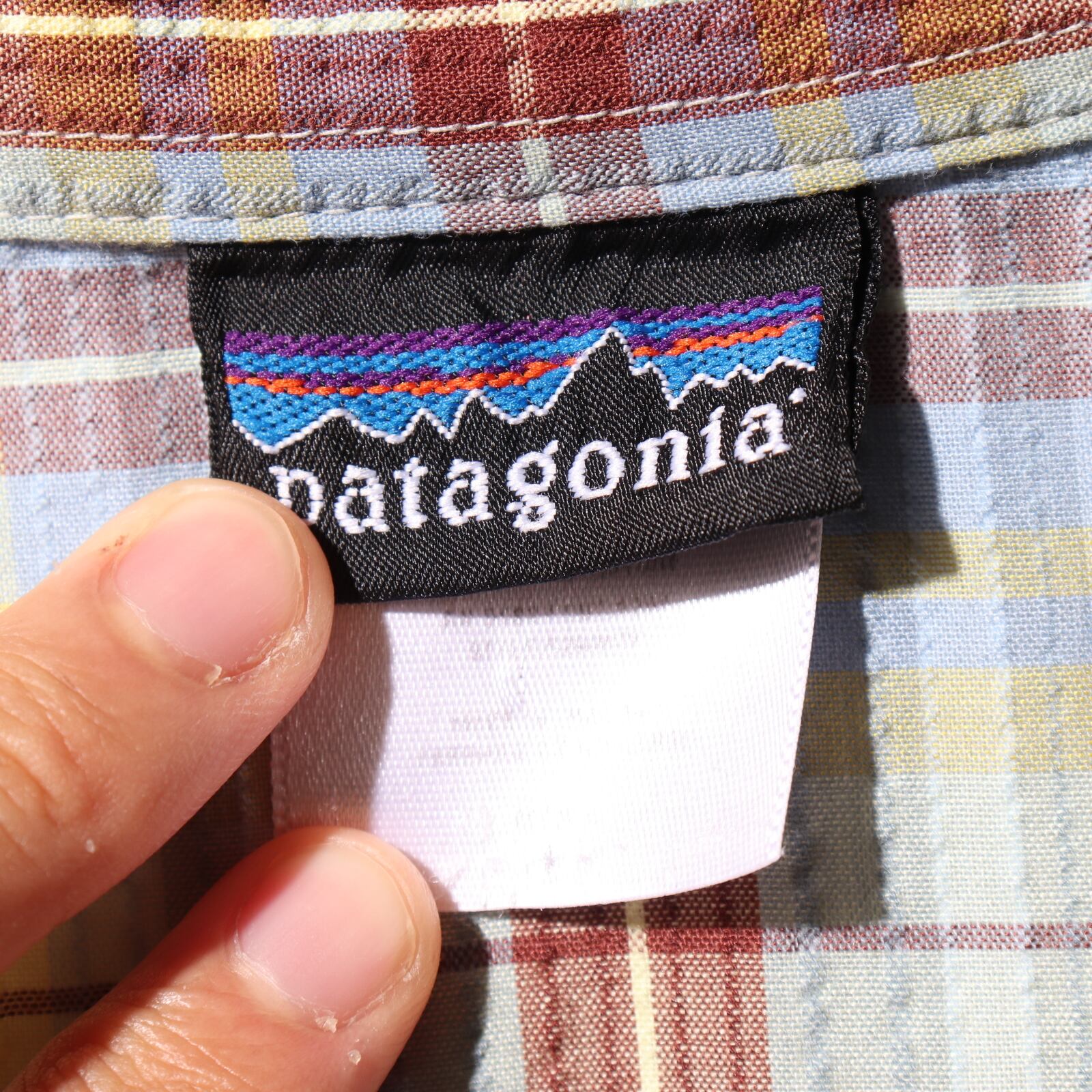 L Patagonia パッカーウェアシャツ パタゴニア 水色 サックスブルー  