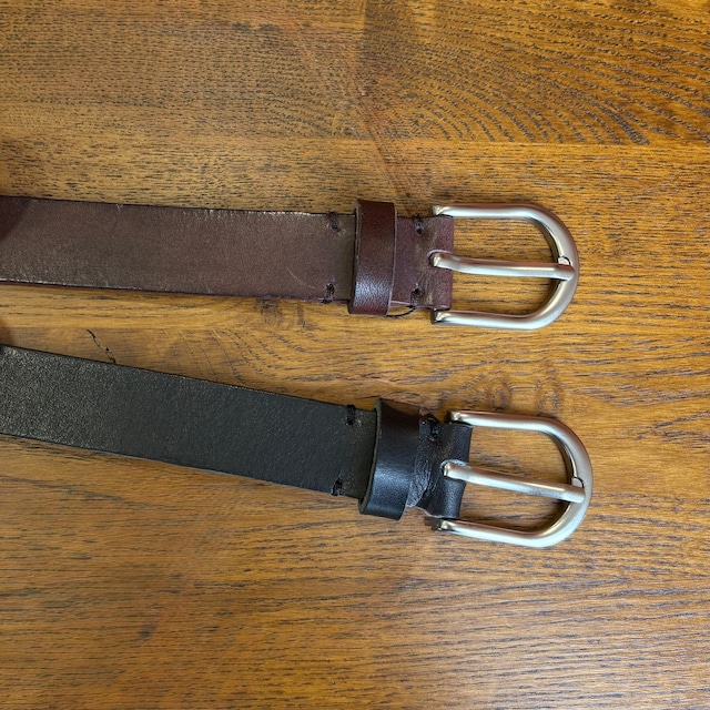 【 PAKU 】ベーシックバックルレザーベルト（SILVER）