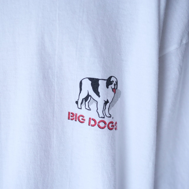 "BIG DOGS" back printed XXL super over silhouette h/s tee