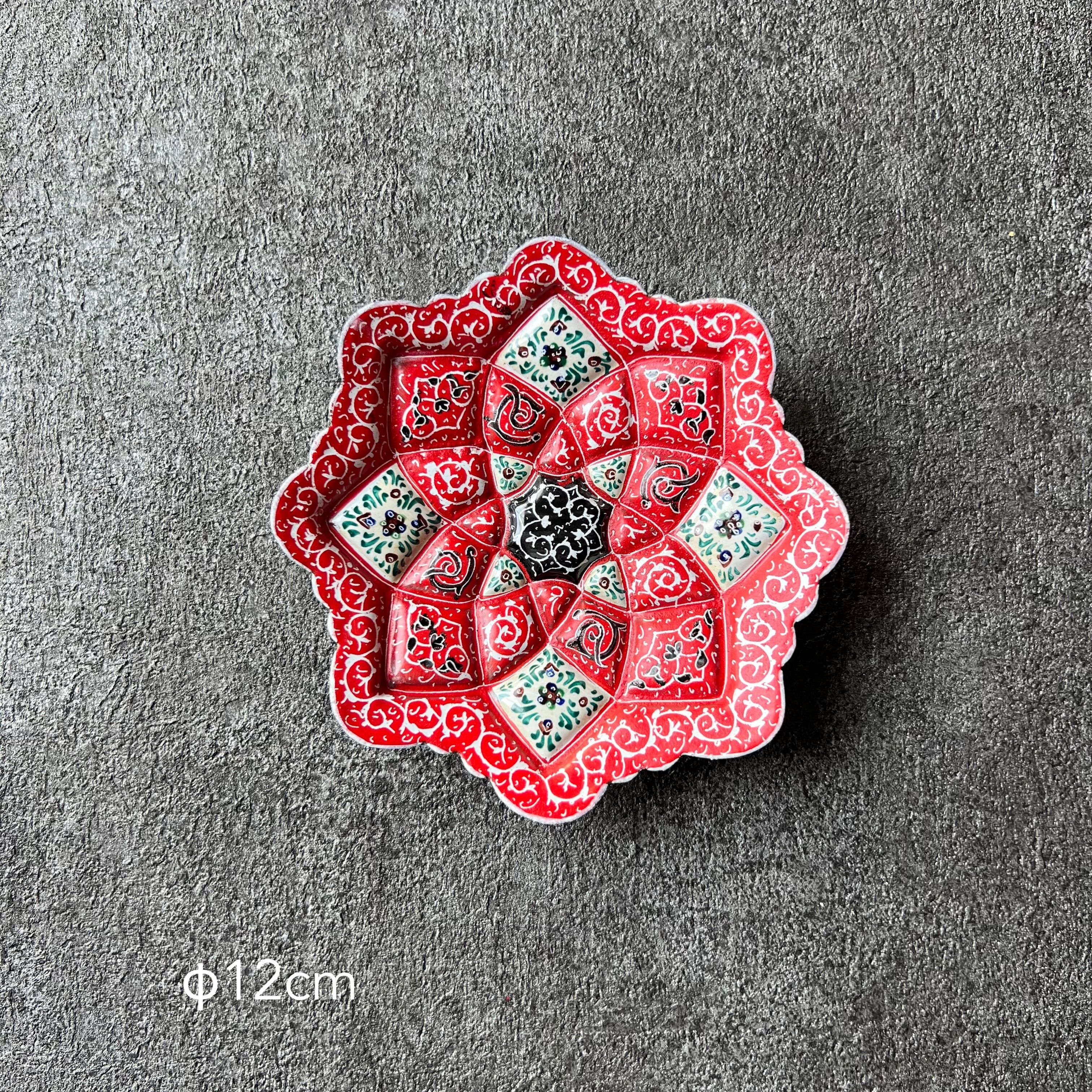 ペルシャ　エナメル皿 アクセサリートレイ エスニック　皿 ペルシャのエナメル皿（ミーナーカーリー）飾り皿 アクセサリー