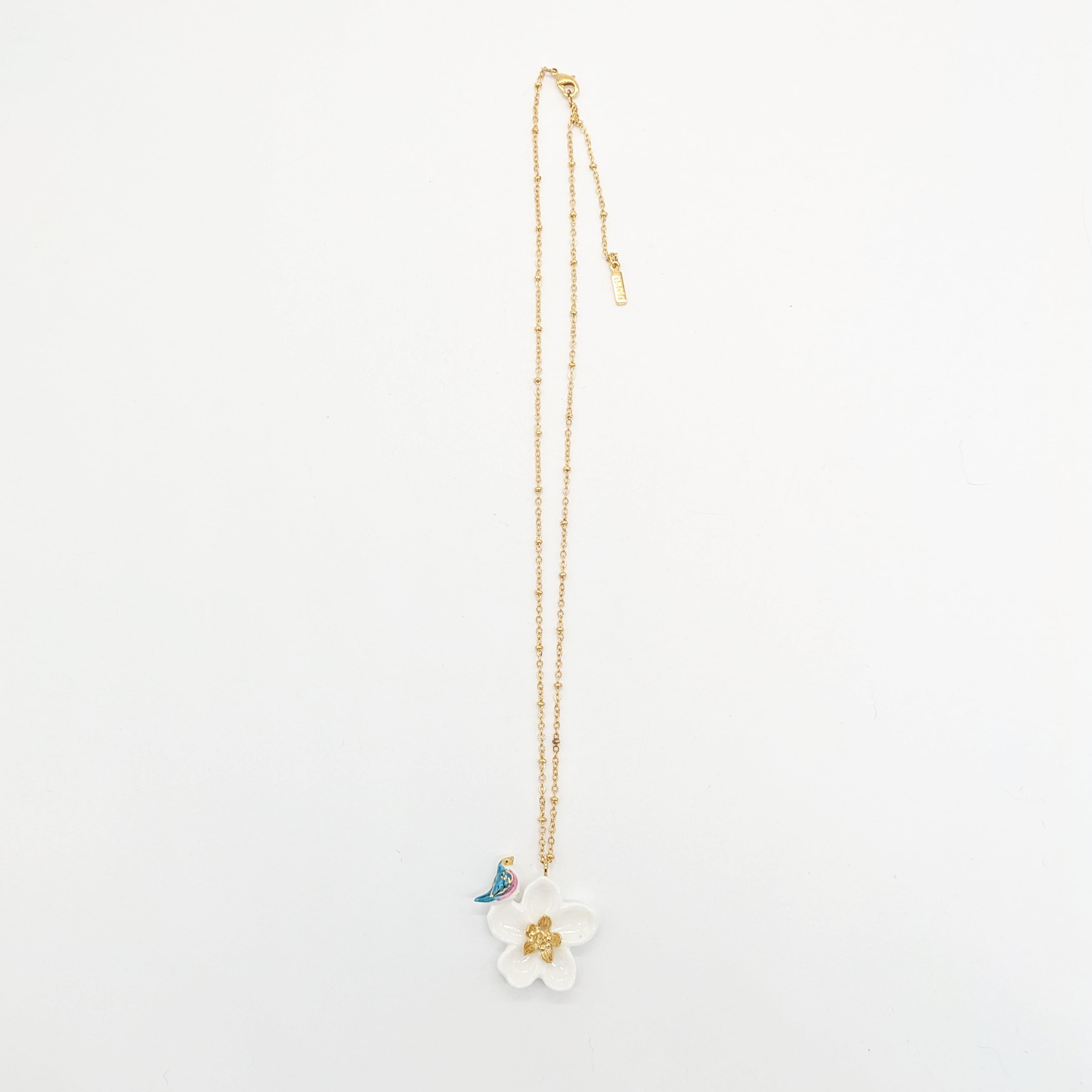 【nach】 Flower&bluebird necklace
