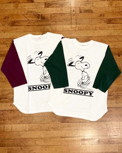 HOUSTON×PEANUTS BASEBALL TEE (SNOOPY)(七分袖)