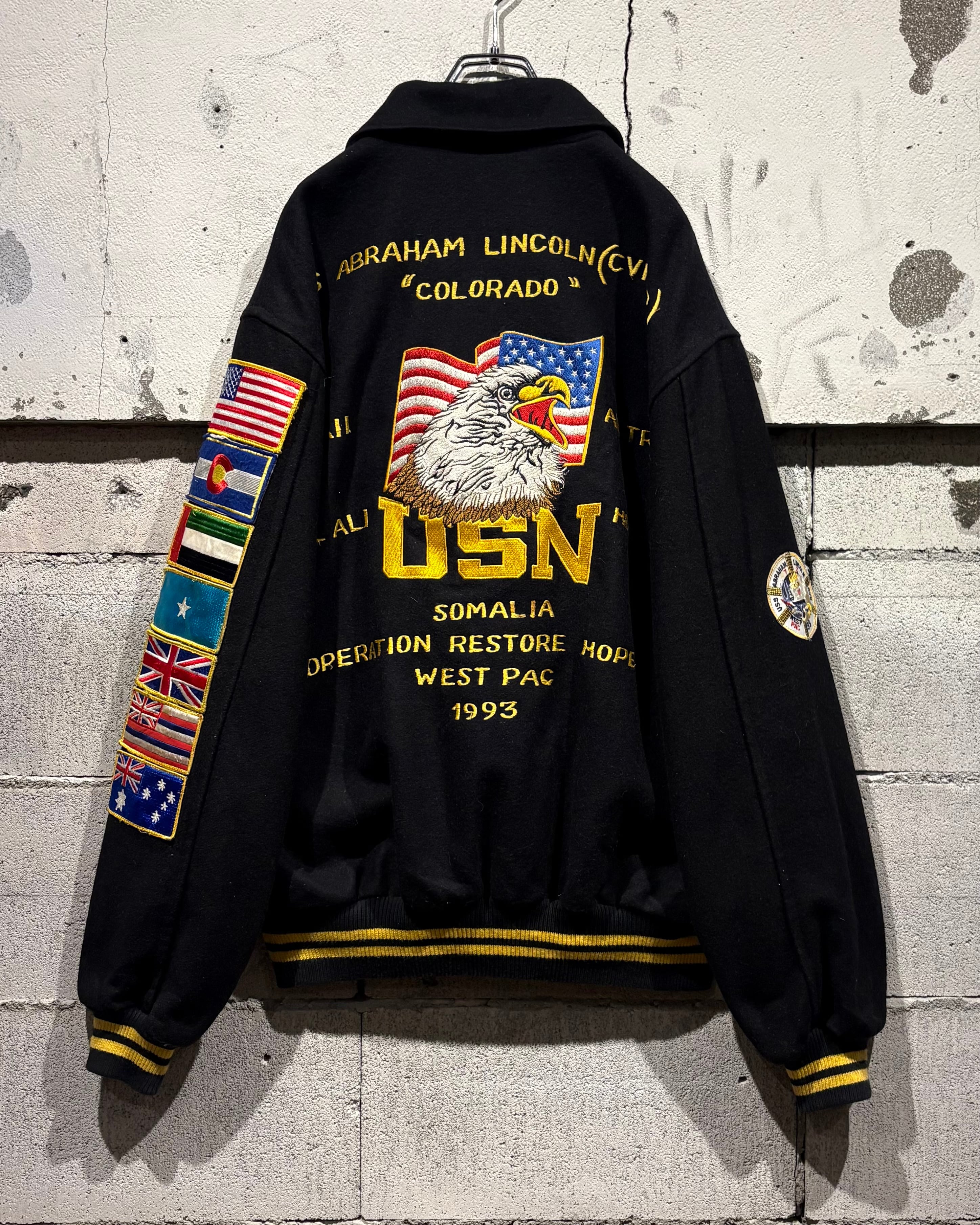 Caka otto】Various Embroidery West Pac Vintage Souvenir Jacket