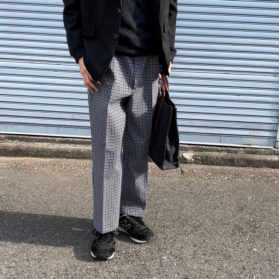 70’s Pattern Slacks Pants -BEIGE(LEP208)