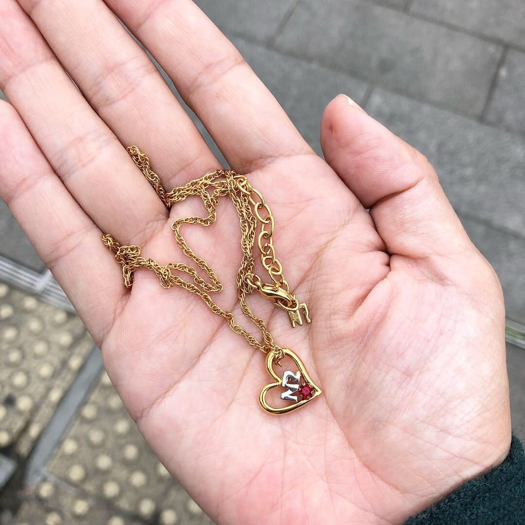 NINA RICCI” heart necklace[n-66] ヴィンテージネックレス LEO VINTAGE レオヴィンテージ