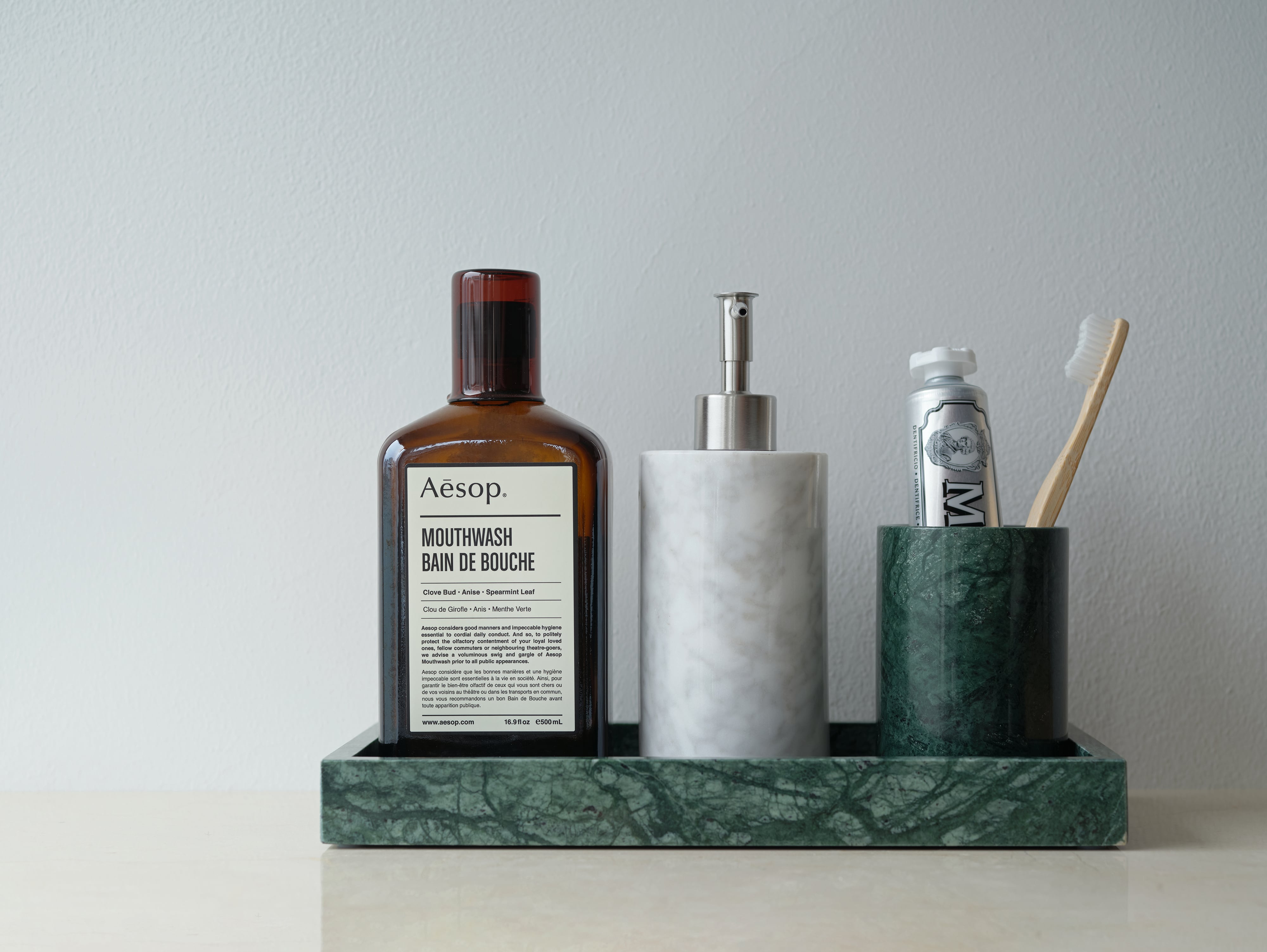 MARBLE TRAY - Roman Travertine × Medium | TOME HOME | 大理石雑貨