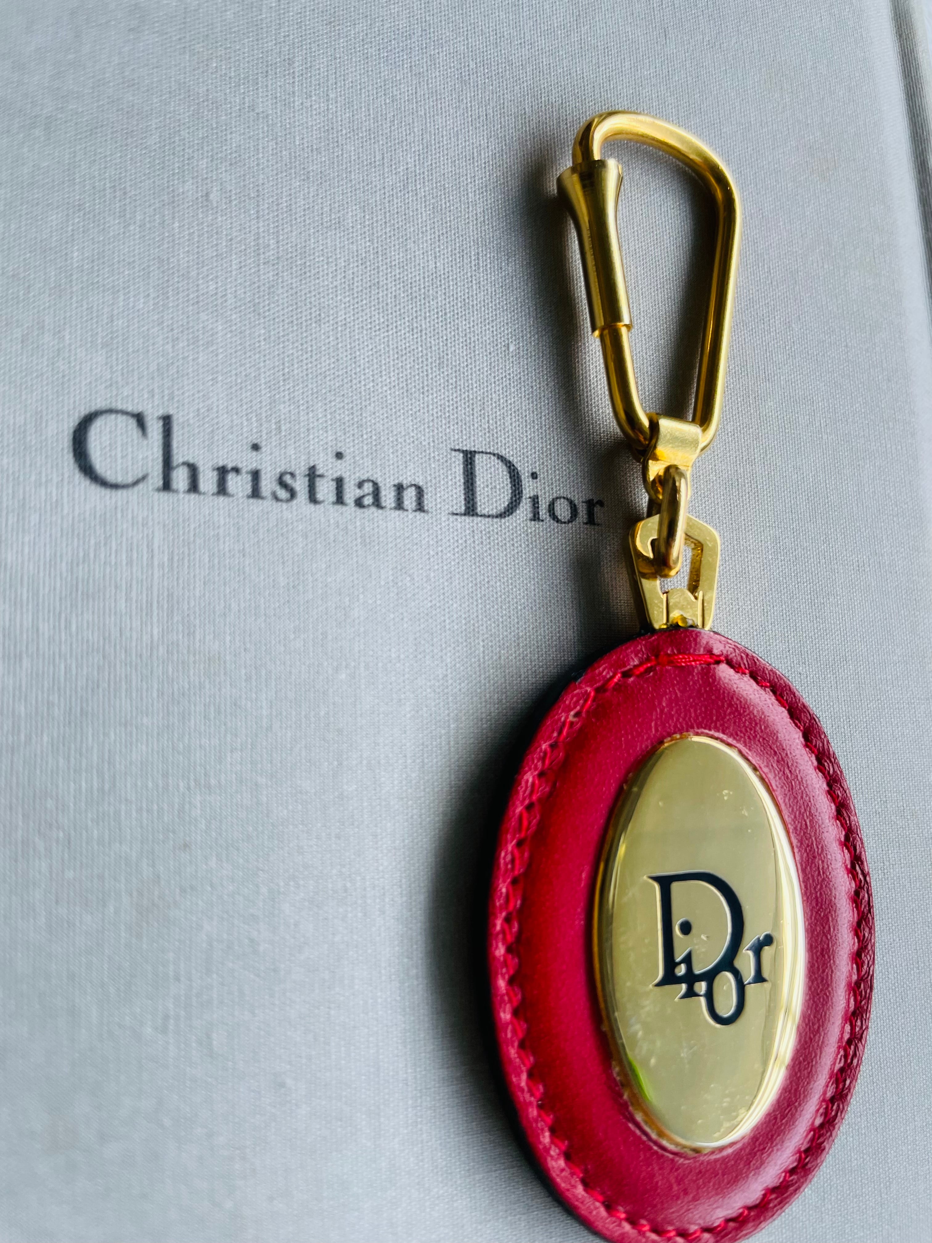 クリスチャンディオール Diorラウンドプレート キーリング