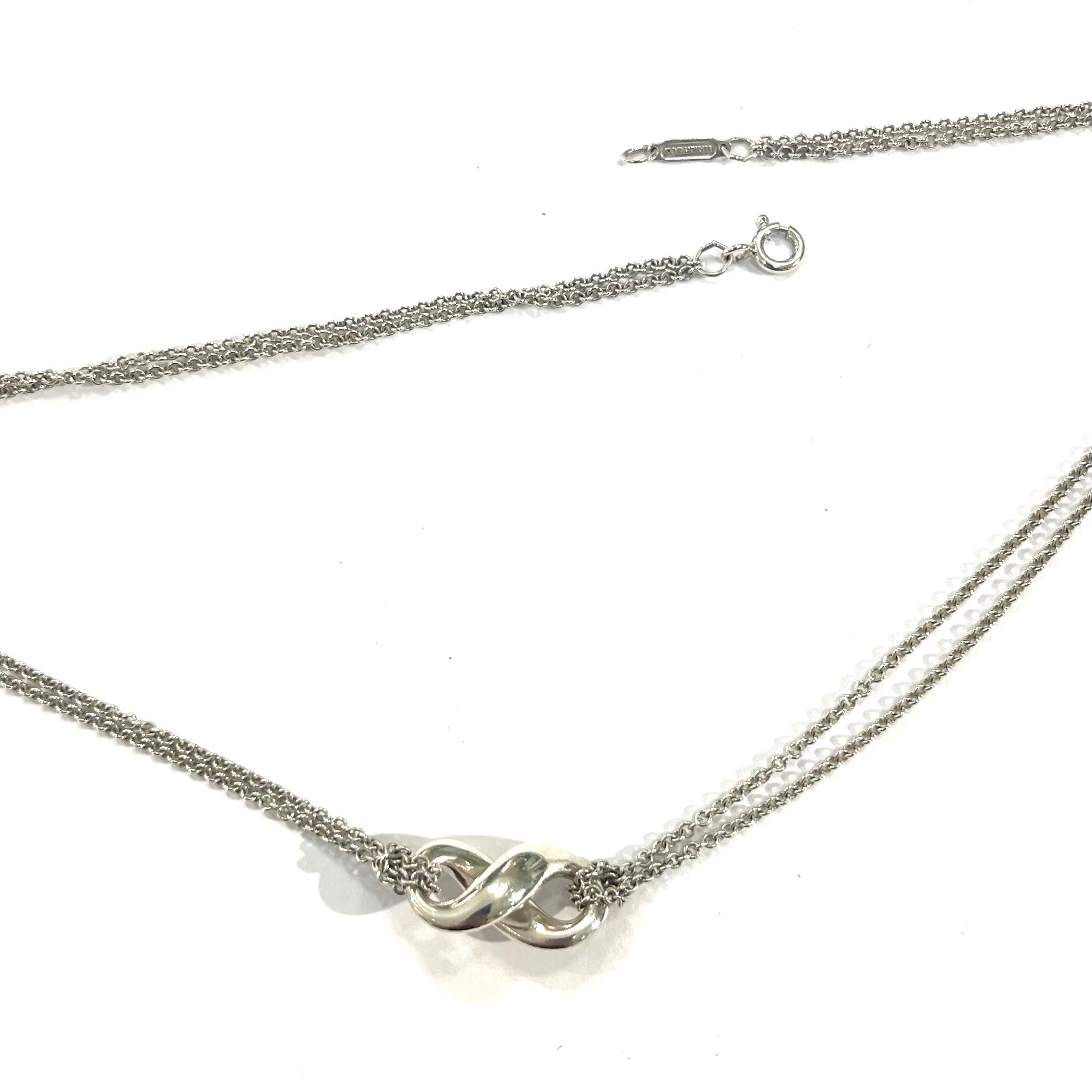 限定価格【TIFFANY&Co.】2745 ダブルチェーン 立体インフィニティ