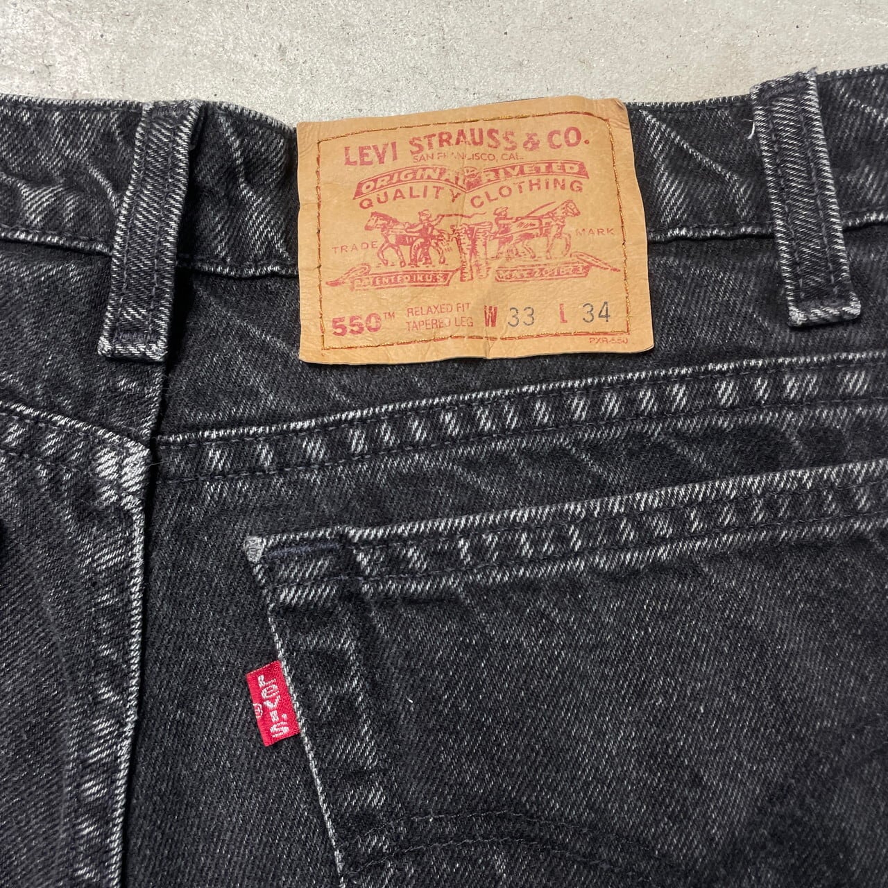 カナダ製 Levi's リーバイス 550 ブラックデニムパンツ ストレート