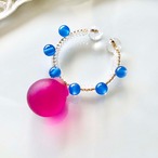 candy cuff【GD】magenta×ブルー瑪瑙