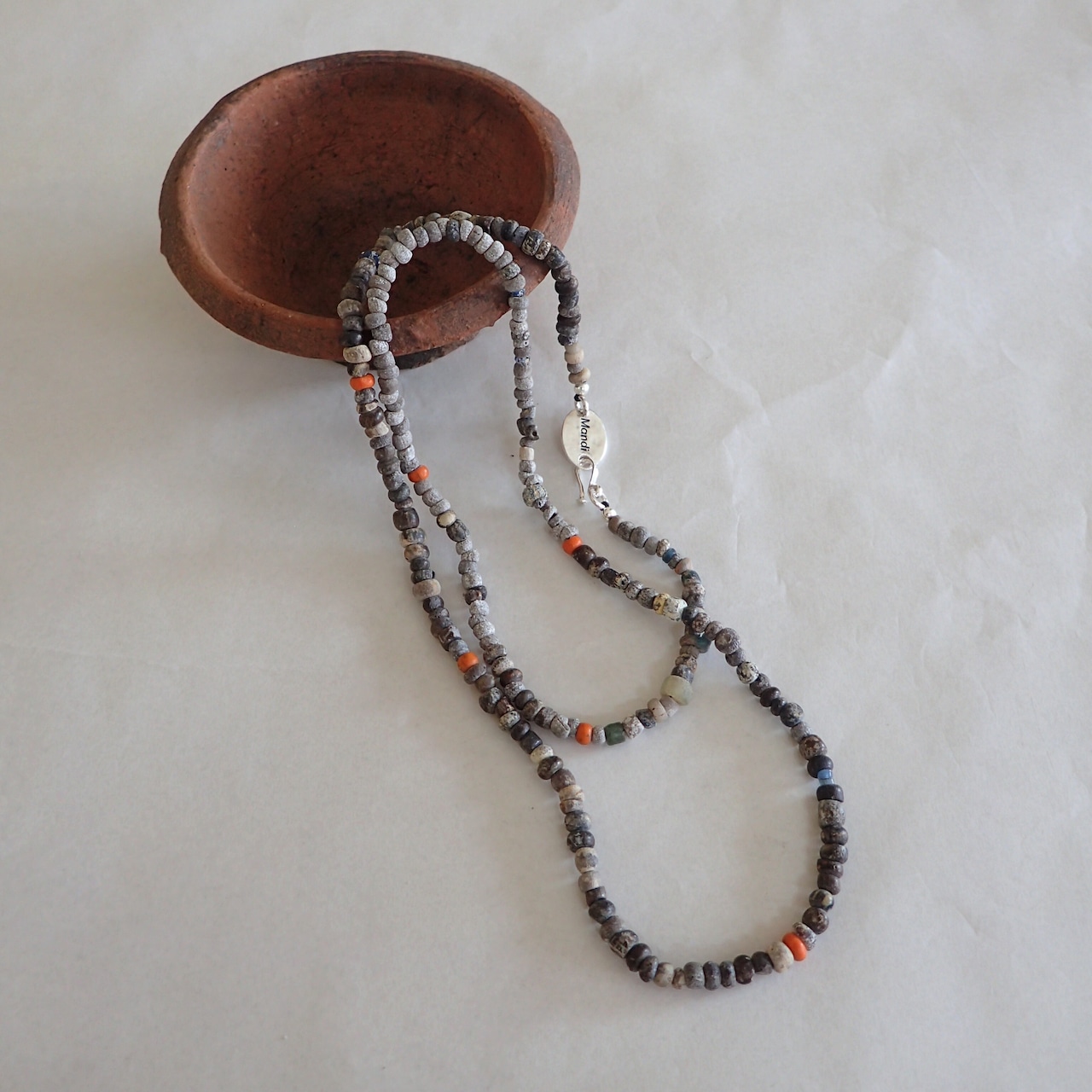 Mandi/マンディ African Antique Beads Necklace(60cm)