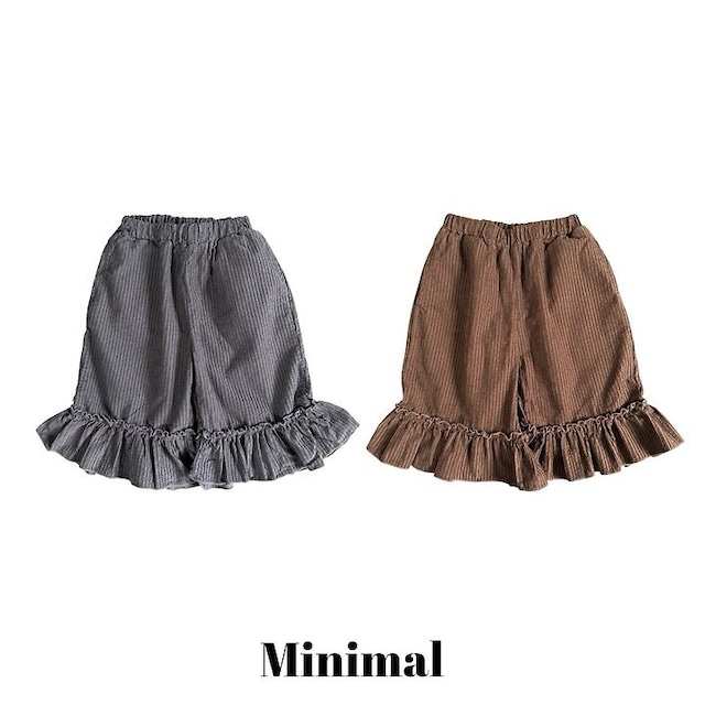 【取寄】minimal|modal frill pants|モダールフリルパンツ|S-JM|kids&jr|26 autumn